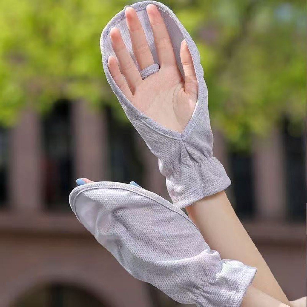 Outdoor Sport Gloves - 抗紫外線日焼け止めスリーブ 調節可能な袖口 日焼け止めドライビングスリーブグローブ 伸縮性のあるゆったりとしたサイクリングアームカバー アウトドアスポーツ用