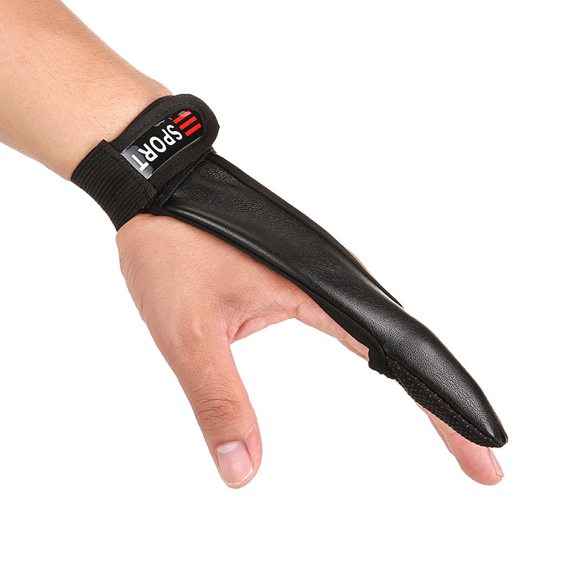 Outdoor Sport Gloves - 1pc男性のpuレザーのワン指釣りluya太陽グローブ男性屋外スポーツ手紙ノンスリップシリコーンヤシ漁師ミトンN40