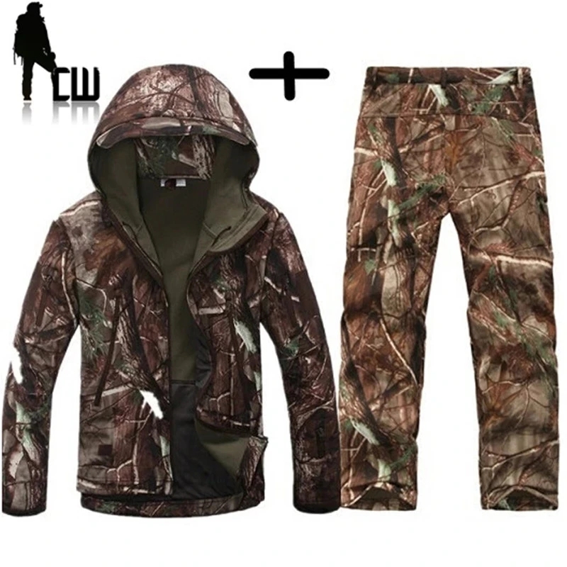 Outdoor Sport Winter Jacket - Tadgear-男性用タクティカルソフトシェルカモフラージュジャケットセット、ウインドブレーカー、防水ハンティングウェア、アウトドアジャケット