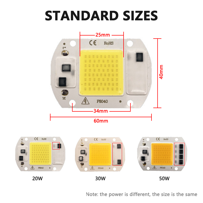 スマートLEDチップライト,3000k,6000k,20W, - Outdoor Spotlight のレビューと価格