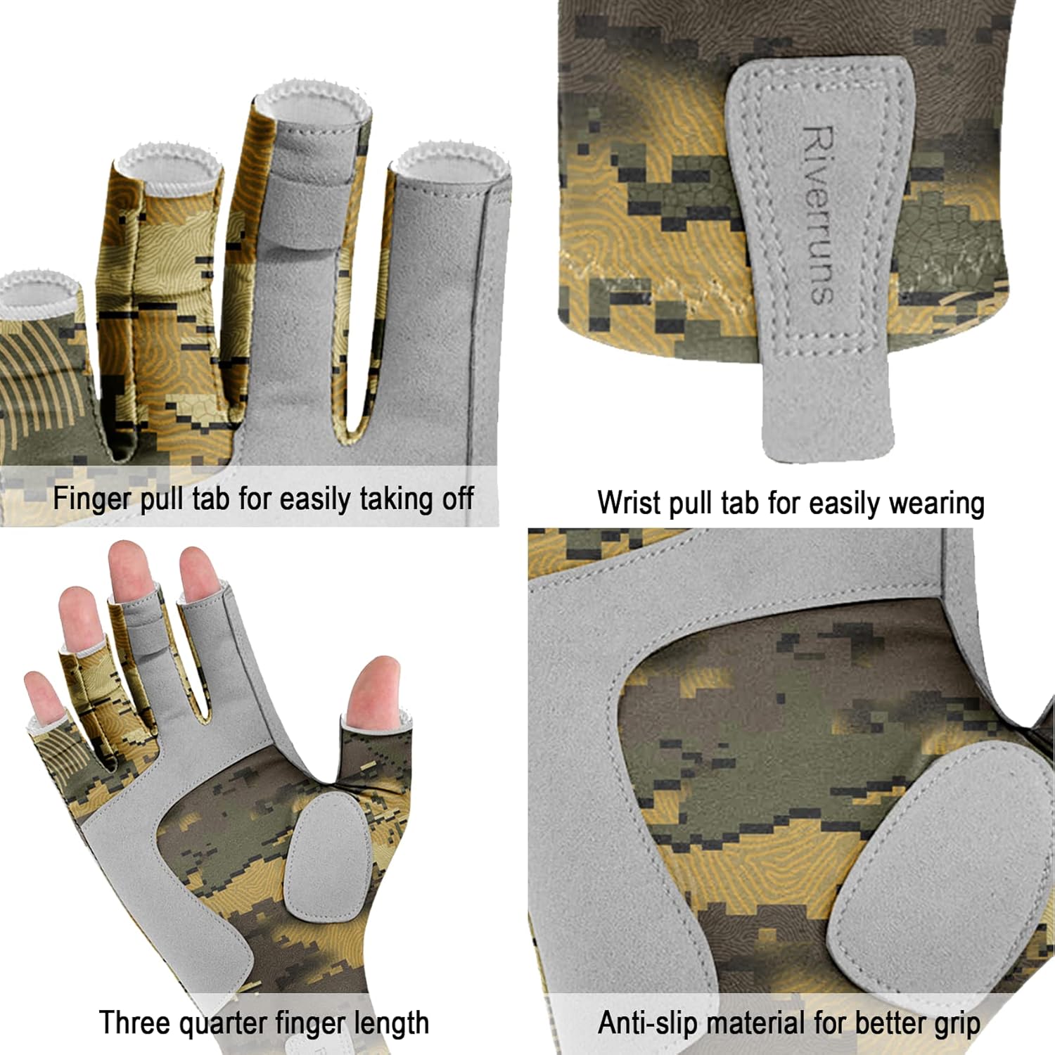 Aventik UPF50+ 指なし釣り手袋 UV 保護サン - Outdoor Sport Gloves のレビューと価格