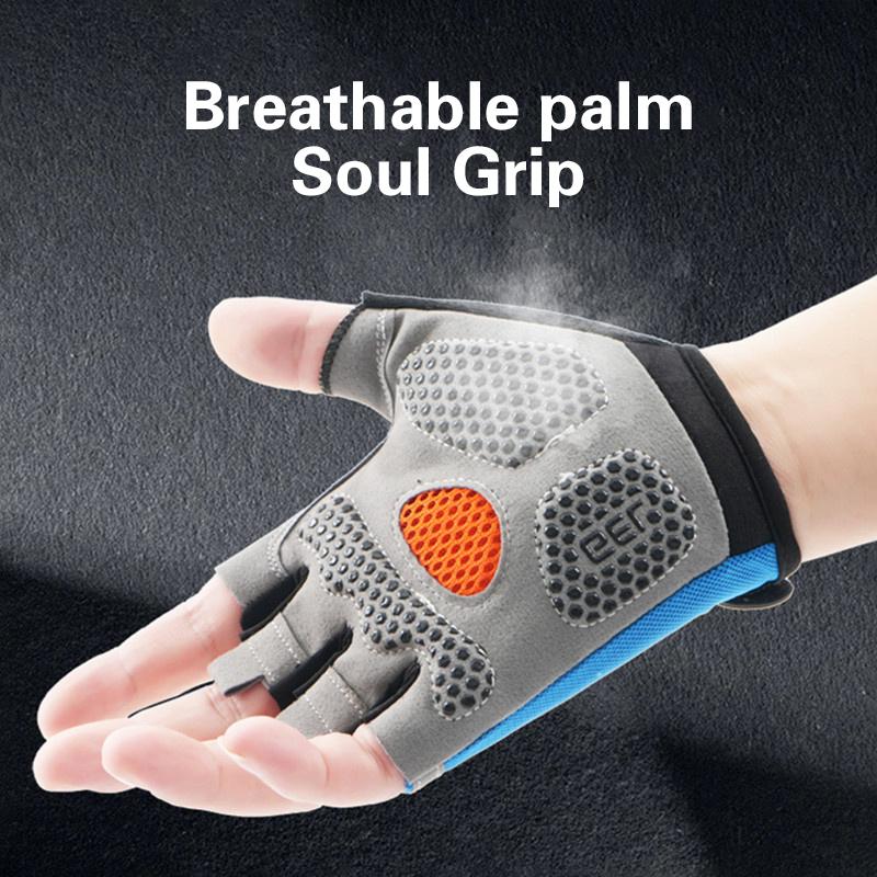男女兼用ハーフフィンガーサイクリンググローブ、滑り止め、耐衝 - Outdoor Sport Gloves のレビューと価格