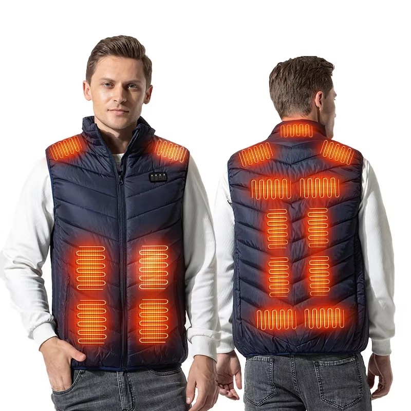 男性 USB 赤外線 17 加熱エリアベストジャケット男性冬 - Outdoor Sport Winter Jacket のレビューと価格