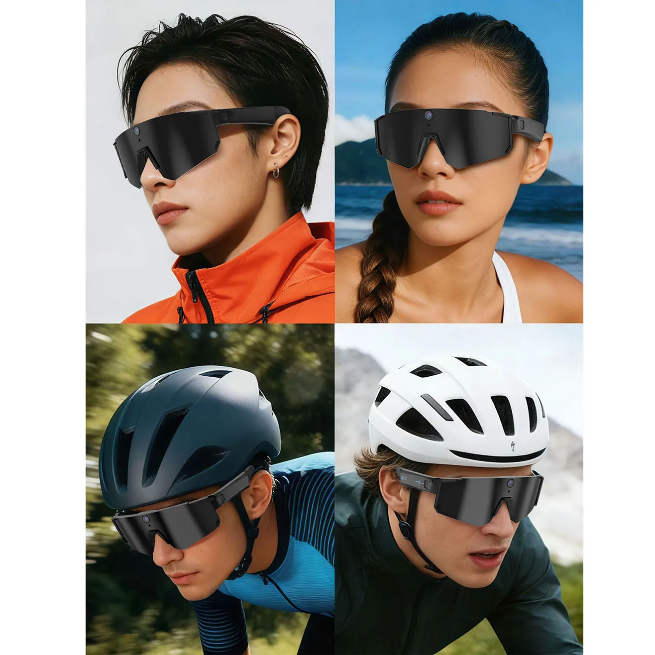 800W AIスマートカメラグラス 1080Pビデオ 手振れ - Outdoor Sport Camera のレビューと価格